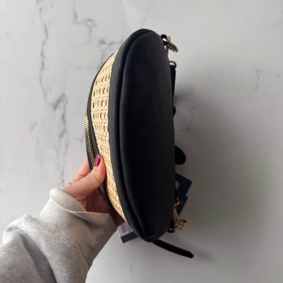 NWT Faux Wicker and Leather Crossbody - Picture 11 of 11